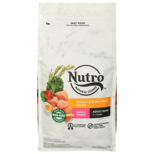 Nutro Dog Food, Chicken & Brown Rice Recipe, Small Breed, Adult 1+ Years