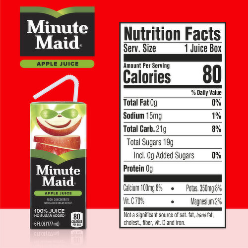 Minute Maid  Apple Juice With Vitamin C, Fruit Juice