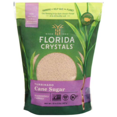 Florida Crystals Cane Sugar, Turbinado