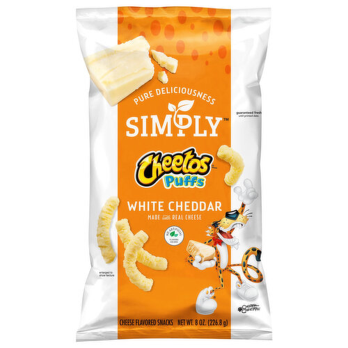 Cheetos Cheese Flavored Snacks, White Cheddar, Puffs