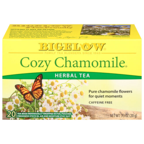 Bigelow Bigelow Cozy Chamomile, Caffeine Free Herbal Tea, Tea Bags, 20 Ct