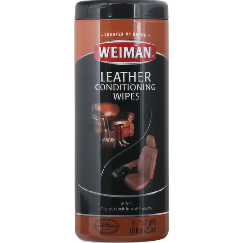 Weiman Conditioning Wipes, Leather