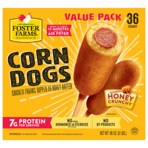 Foster Farms Corn Dogs, Honey Crunch, Value Pack