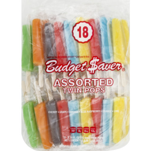 Budget Saver Twin Pops, Assorted