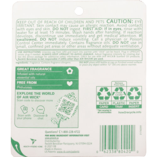 Air Wick Scented Oil Refills, Apple Cinnamon Medley