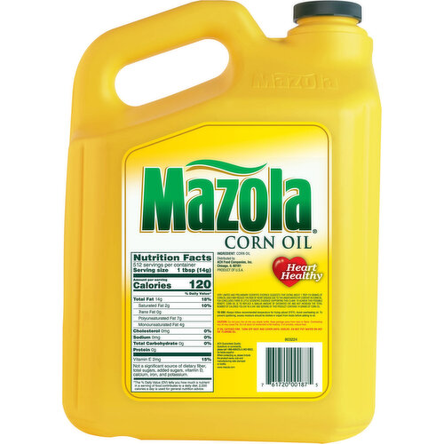 Mazola Corn Oil, Cholesterol Free, Heart Healthy