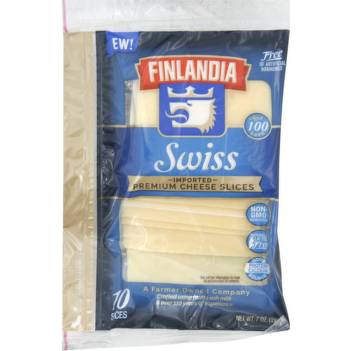 Finlandia Cheese Slices, Premium, Imported, Swiss