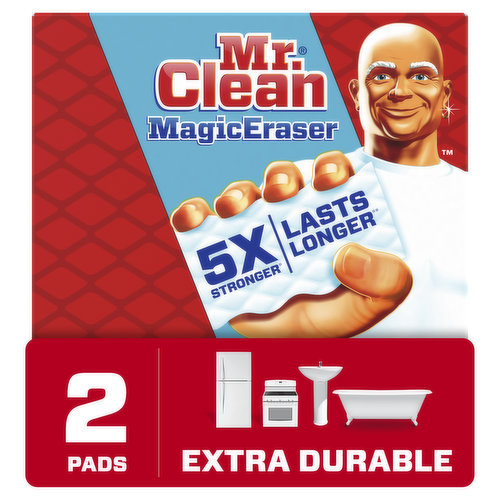 Mr. Clean Mr. Clean Magic Eraser Extra Durable Scrubber, Cleaning Pad, 2 ct