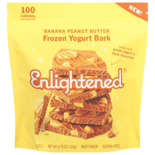 Enlightened Yogurt Bark, Banana Peanut Butter, Frozen