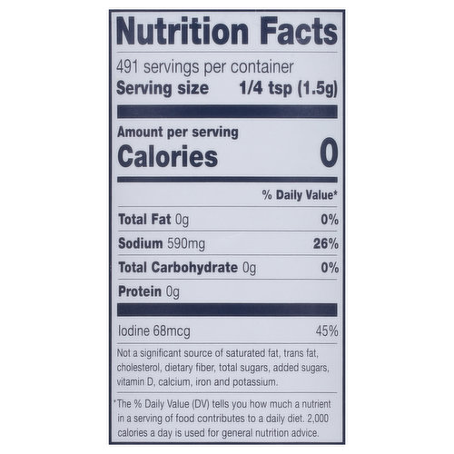 Morton Table Salt,iodized