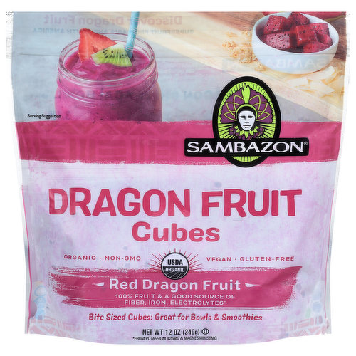 Sambazon Dragon Fruit Cubes, Red Dragon Fruit