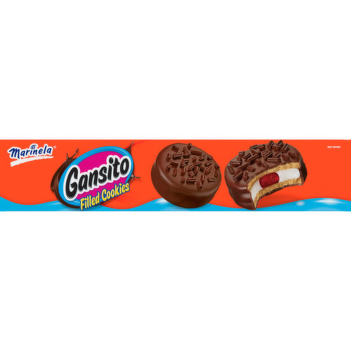 Marinela Shelf-Stable Strawberry and Crème Filled Cookies, 10 packs, 14.8 oz
