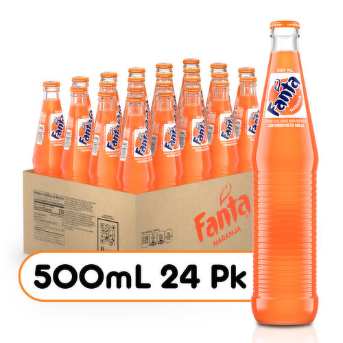 Fanta Soda, Orange, 16.9 fl oz, 24 pack