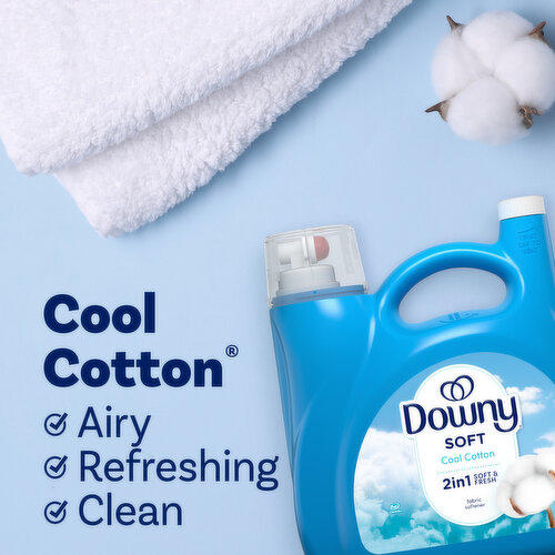 Downy Soft, 2 in 1 Soft and Fresh Liquid Fabric Softener, Cool Cotton, 190 Loads