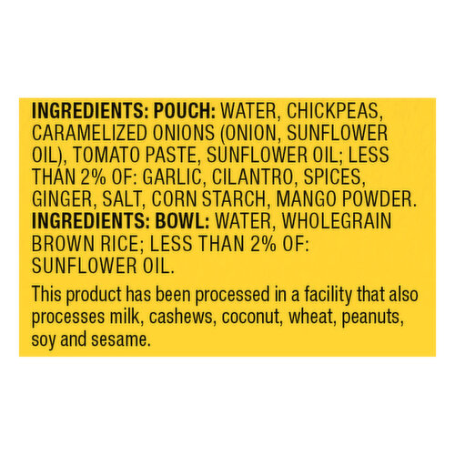 Tasty Bite Protein Bowl, Chickpea Masala, All Natural, Mild