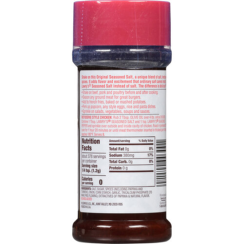 Lawry's Seasoned Salt, Economy Size