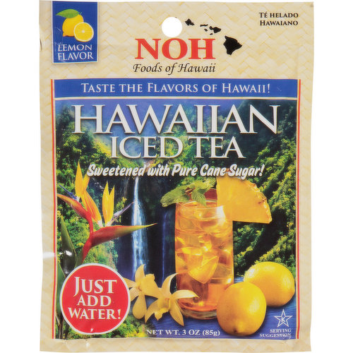 NOH Foods Of Hawaii Iced Tea, Hawaiian, Lemon Flavor