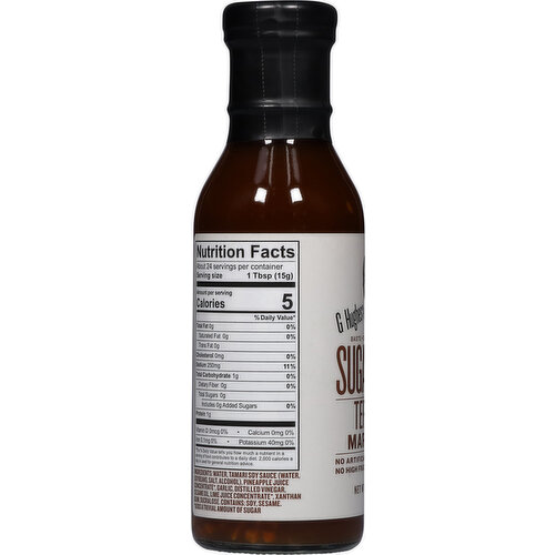 G Hughes Marinade, Sugar Free, Teriyaki