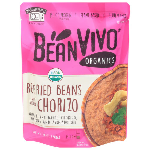 BeanVivo Refried Beans, Chorizo, Mild