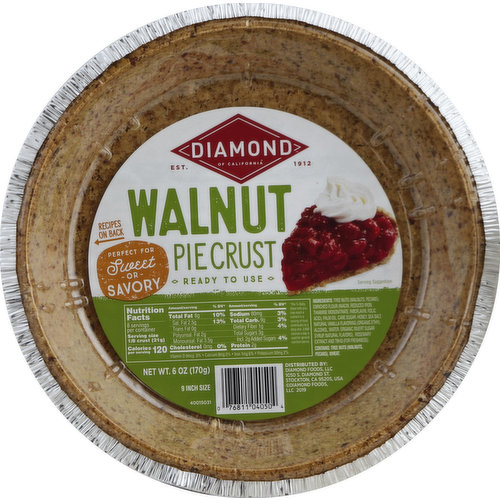 Diamond of California Pie Crust, Walnut