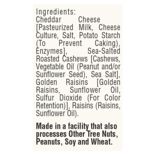 Sargento Balanced Breaks, Sharp White Cheddar Cheese/Cashews & Raisin, 3 Pack