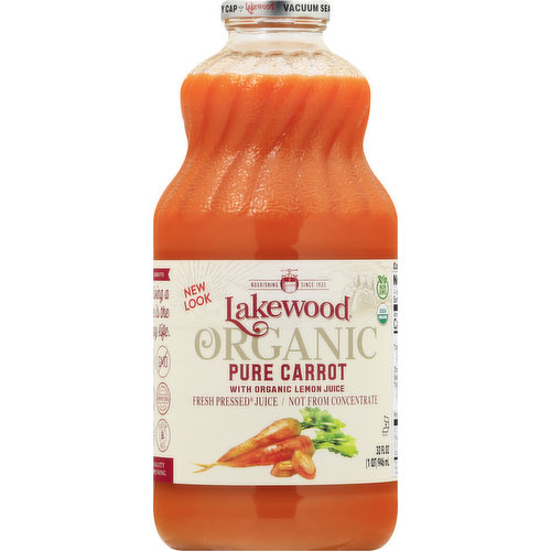 Lakewood Pressed Juice, Organic, Pure Carrot