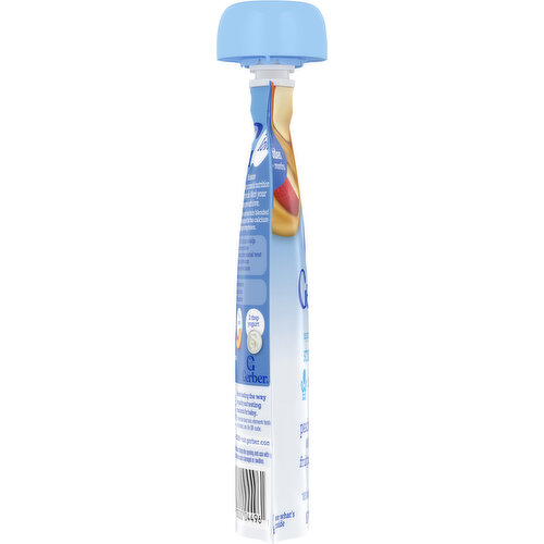 Gerber Fruit Puree & Yogurt, Toddler (12+ Months), Peaches & Cream