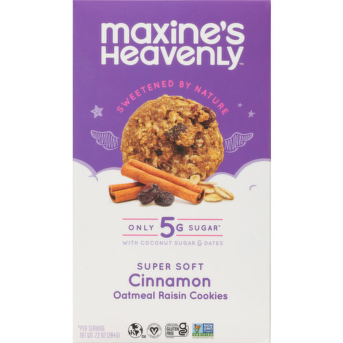 Maxine's Heavenly Cookies, Super Soft, Oatmeal Raisin, Cinnamon