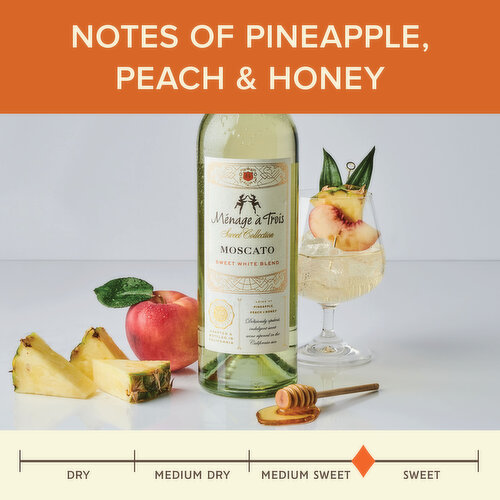 Menage a Trois Sweet White Blend Collection Moscato California Wine