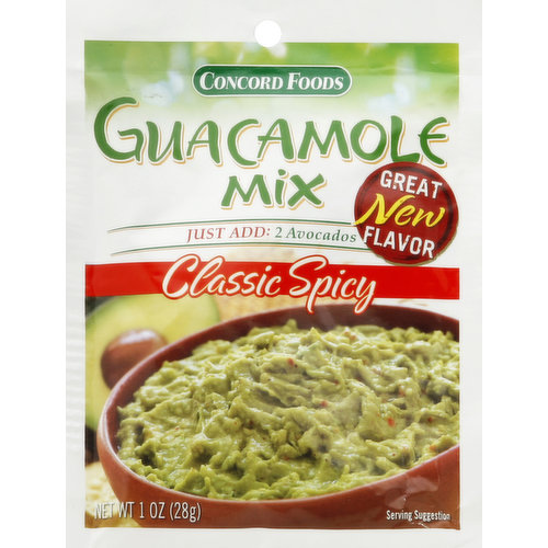 Concord Foods Guacamole Mix, Classic Spicy