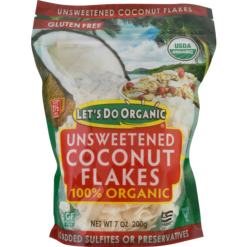 Let's Do Organic Coconut Flakes, Unsweetened