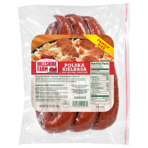 Hillshire Farm Hillshire Farm Polska Kielbasa Smoked Sausage  Family Pack, 2.62 lb
