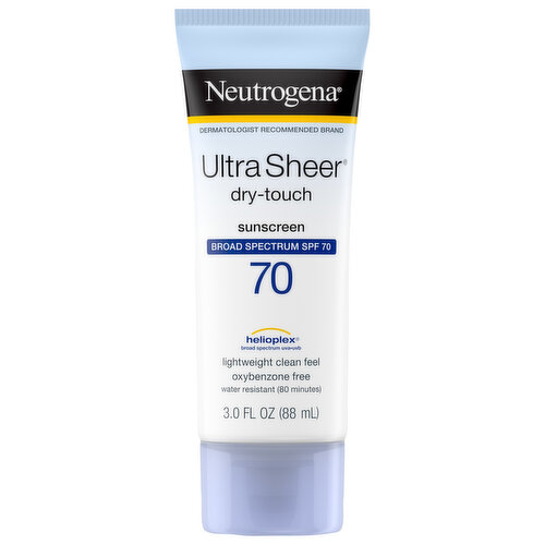 Neutrogena Sunscreen, Dry-Touch, Broad Spectrum SPF 70