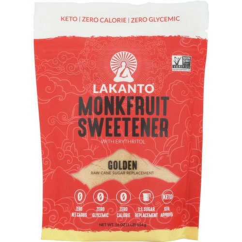 Lakanto Monk Fruit Sweetener with Erythritol, Golden