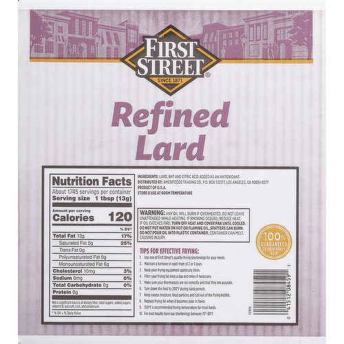 First Street Refined Lard