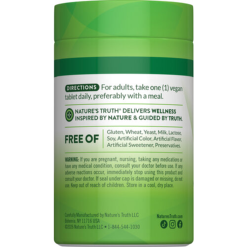 Nature's Truth Tablets High Potency Timed Released 1000 mcg Vitamin B-12 Image 6 of 9