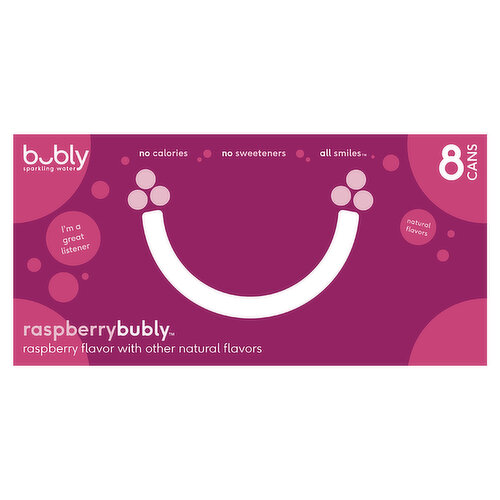 Bubly Sparkling Water, Raspberry