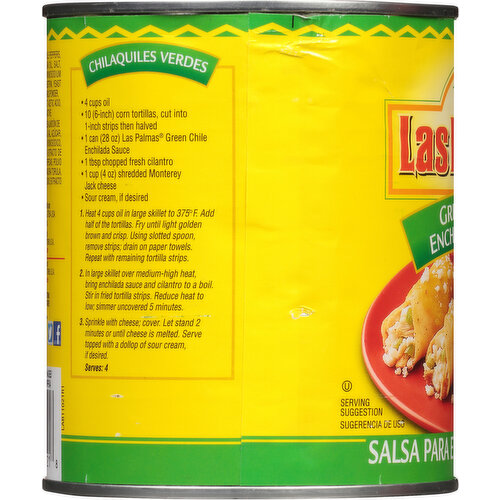 Las Palmas Enchilada Sauce, Green Chile, Medium