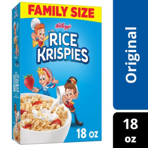 Rice Krispies Breakfast Cereal, Original, Family Size