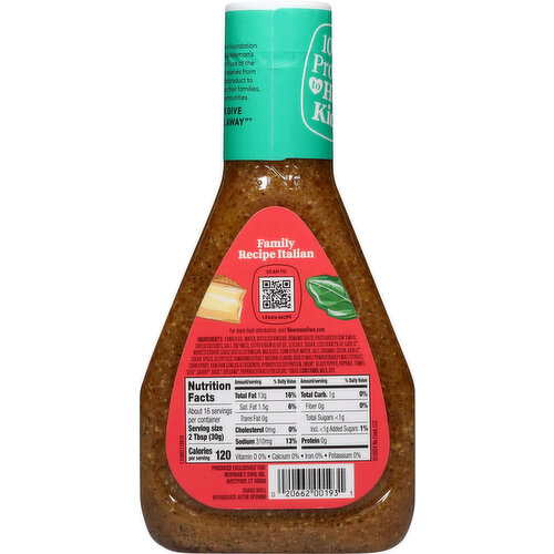 Newman's Own Dressing, Family Recipe, Italian