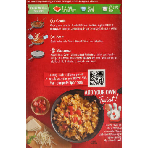 Hamburger Helper Four Cheese Lasagna Pasta & Sauce Mix