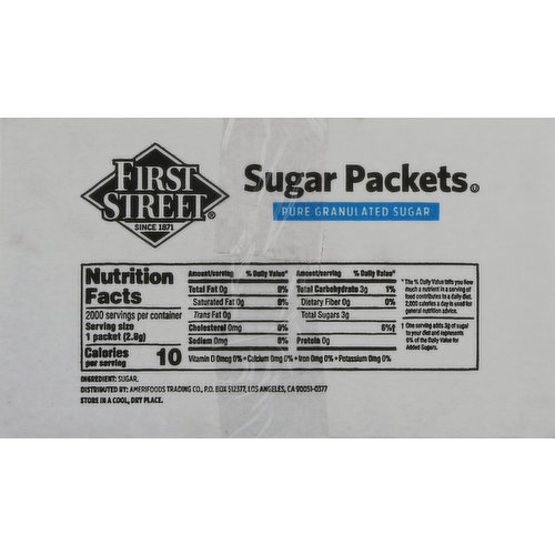 First Street Sugar Packets, Pure Granulated