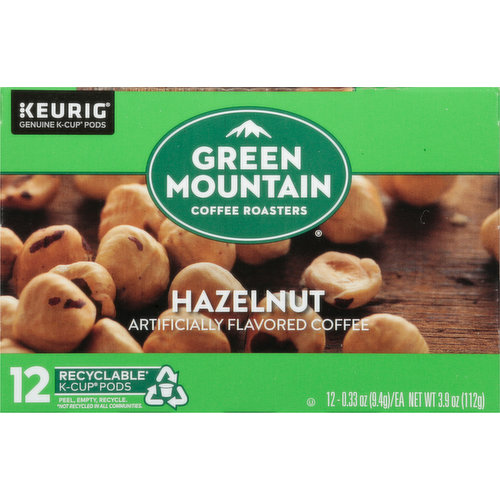 Green Mountain Coffee Coffee, Hazelnut, K-Cup Pods