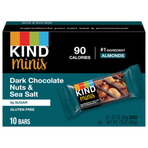 Kind Bars, Dark Chocolate Nuts & Sea Salt, Minis