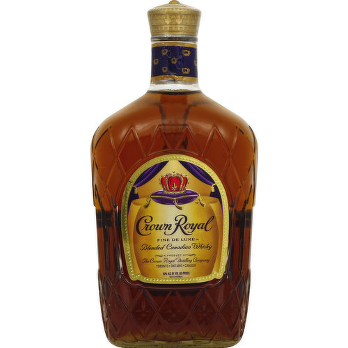 Crown Royal Whisky, Blended Canadian, Fine De Luxe