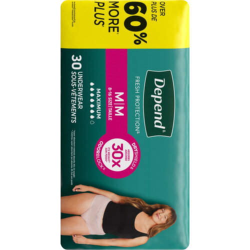 Depend Maximum M Underwear
