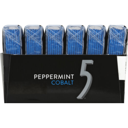 5 Peppermint Cobalt Sugarfree Gum Packs