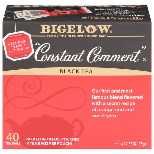 Bigelow Black Tea, Constant Comment, Tea Bags