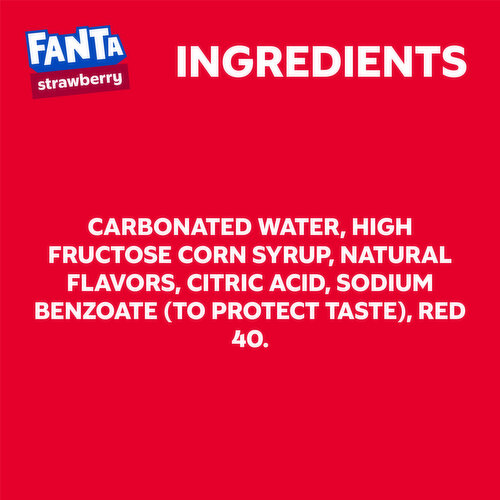 Fanta  Strawberry Soda Soft Drink Fridge Pack