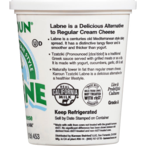 Karoun Kefir Cheese, Tzatziki Labne, Mediterranean Style